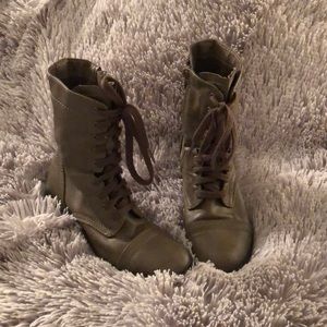 Lace up booties
